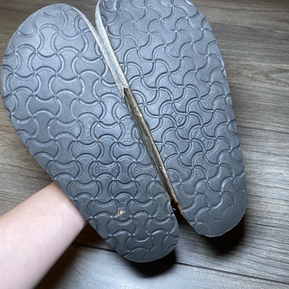 VGUC BIRKENSTOCK Basel 38 Wool Clogs w/ Leather Strap and Buckle - Picture 10 of 12